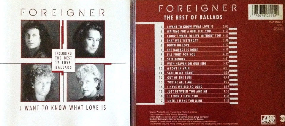 Foreigner * The Best of Ballads * CD-Album, 1998 - Bild 1 von 1