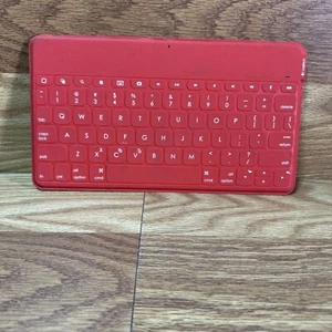 Logitech Keys-To-Go-Portable Bluetooth Slim Keyboard Red Parts Or Repair - Picture 1 of 4