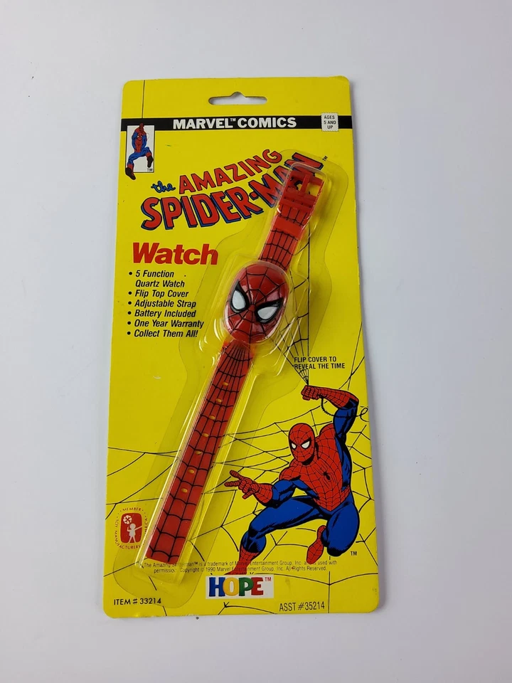 Marvel Comics Spiderman 5 Function Watch Hope Industries 1990