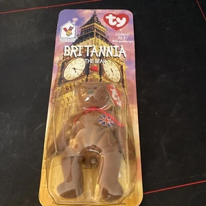 Mcdonalds BRITANNIA THE BEAR Beanie Baby with Tag Errors Rare!!!! - Picture 1 of 6