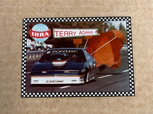 1989 IHRA Checkered Flag Terry Adams Prototype Drag Racing Card N. Wilkesboro NC - Picture 1 of 2