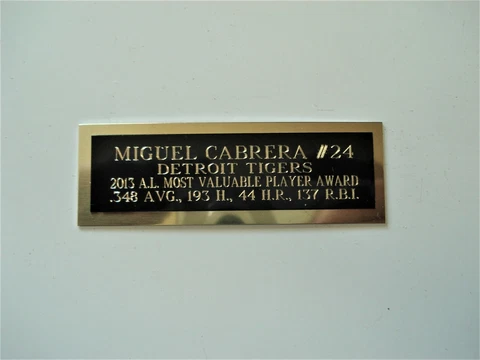 Miguel Cabrera Tigers 2013 AL MVP Award Baseball Card Plaque Nameplate 1" X 3" Cover