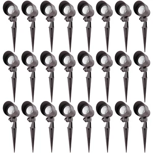 24-Pack 5W LED Outdoor Landscape Light, Low Voltage Warm White Path Lighting - Picture 1 of 6