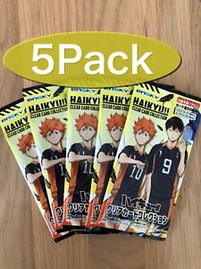 Haikyuu Clear Card Collection 5 Packs Random Ensky Kuroo Kenma Bokuto Tendo