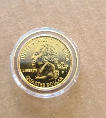 GOLD PLATED 2003-P ILLINOIS U.S. STATE QUARTER - Uncirculated  - Image 1 of 2