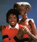 MICHAEL JACKSON & E.T. WALL POSTER RETRO ET THRILLER JACKO 8X8" 20X20" 30X30"