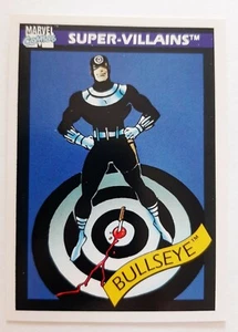 Marvel Comics Super-Villain Card #64, Bullseye, MCU, Impel 1990 - Picture 1 of 2