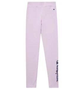 NWT Champion Big Girl L 14 Authentic Legging Floral Script Logo Lavender BG4687 - Picture 1 of 6