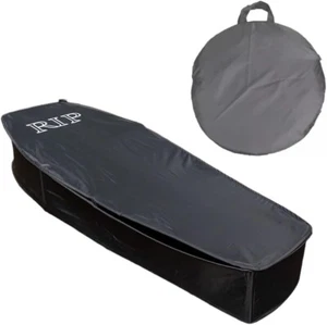 Halloween Pop Up Coffin with Lid, 60 inch Coffin Prop life size Collapsible, ... - Picture 1 of 7