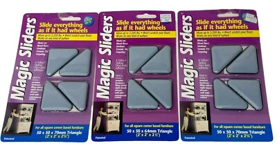Magic Sliders Furniture Moving up to 3,200 lbs. 2x2x2.5 Triangles 50x50x64mm - Image 1 of 4