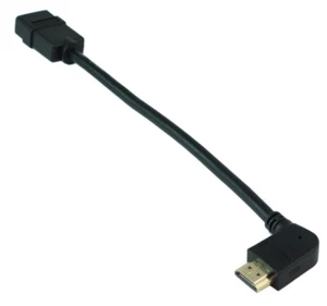 8inch High Speed 4K@60Hz HDMI EXTENSION Adapter Cable LEFT ANGLE CONNECTOR - Picture 1 of 2