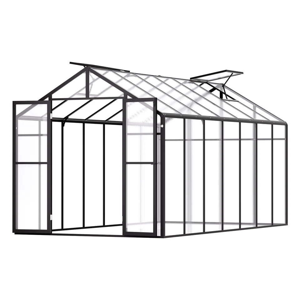Polycarbonate Greenhouse Walk-in 8 x 14 Ft Heavy Duty Green House Outdoor Garden - Image 1 of 4