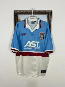 Aston Villa Away football shirt 1997 Soccer Reebok Jersey Mens Trikot Size L - Picture 1 of 16