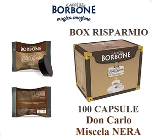 100 CAPSULE BORBONE DON CARLO COMPATIBILI LAVAZZA A MODO MIO CAFFE MISCELA NERA - Picture 1 of 4