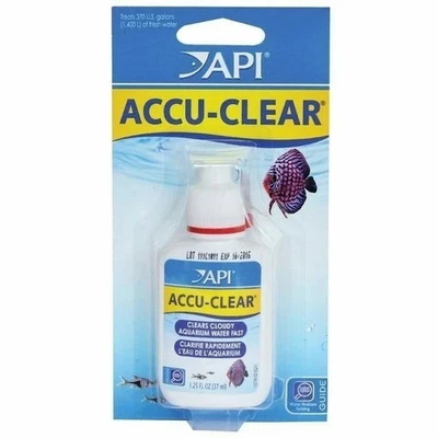 API Accu-Clear 1.25oz Freshwater Aquarium Clarifier Clears Cloudy Water - Image 1 of 4