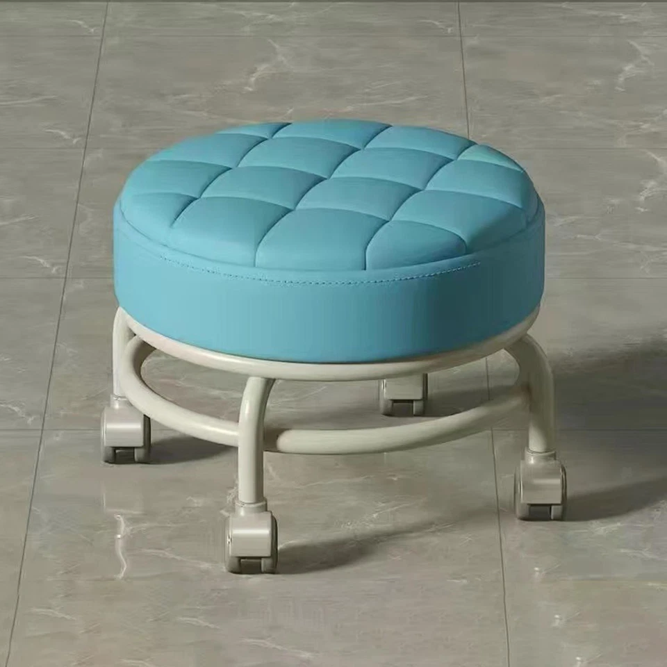 360° Rotating Roller Stool Comfortable Sturdy Pedicure Stool Movable Mini Stool - Image 1 of 1