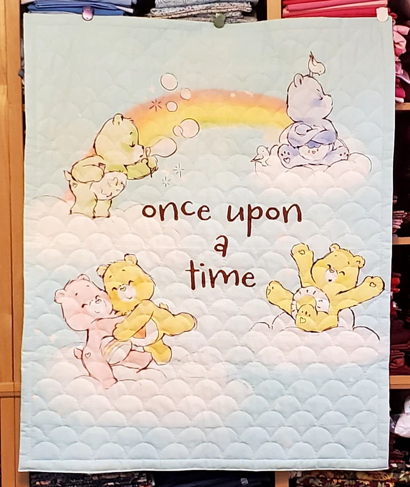 Новый ручной работы и вручную выстеганный уход медведи "Однажды в сказке" детское одеяло - Изображение 1 из 4