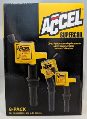 ACCEL Super Coils 140032-8 - Ford, Lincoln, Mercury, 2 valve, Set of 8 - NEW - Image 1 of 3