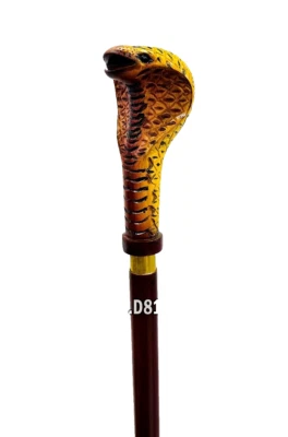 Nautical Cane Walking Stick Snake face Designer Beautiful Fancy Cane Stick Foto 1 de 4