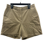 LRL Ralph Lauren Womens Khakis And Chinos Shorts Tan Pocket 100% Cotton 14 New