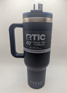 RTIC 40 Oz Ceramic Lined Road Trip Tumbler, Leak-Resistant Lid with Straw, Navy - Picture 1 of 4