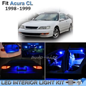 Kit de paquete de luces LED interiores azul puro de 12 piezas para Acura CL 1998-1999 - Imagen 1 de 9