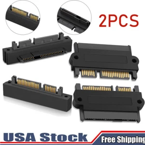 2PCS SFF-8482 Computer Cable Connectors SAS to SATA 22 pin HDD Raid Adapter New - Picture 1 of 11