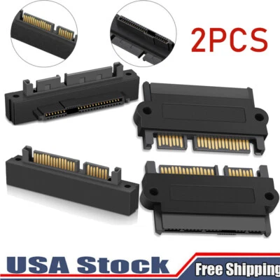 2PCS SFF-8482 Computer Cable Connectors SAS to SATA 22 pin HDD Raid Adapter New - Image 1 of 4