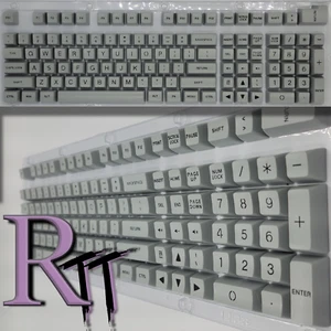 104Pcs/Set Gray Black Full Size Key PBT Double Shot Keycaps Mechanical Keyboard - Picture 1 of 4