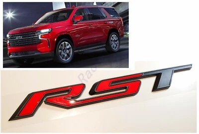1 pieza puerta trasera mate negro rojo emblema RST ajuste Chevrolet Tahoe Suburban 2019-2023 Foto 1 de 4