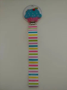 Cupcake Mud Pie Pacy Clip Azul y Rosa - Imagen 1 de 1