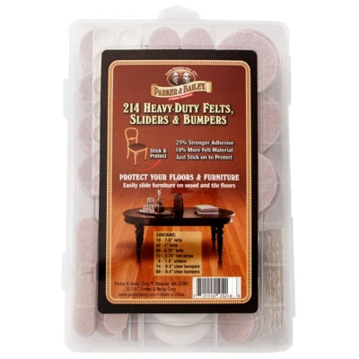 214 Pc. Heavy Duty Felts, Sliders & Bumpers Home Furniture Protection Kit - Tan - Image 1 of 4