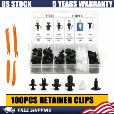For Chevy GM Car Suv 100 x Box Set Bumper Fender Liner Push Type Retainer Clips - Image 1 of 4