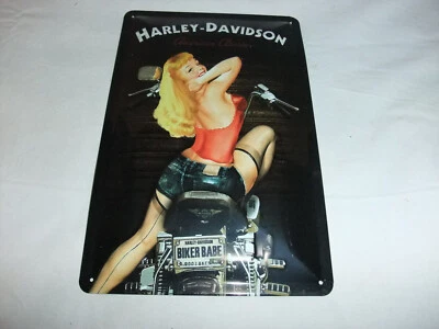 Werbeschild Blechschild Werbung Reklame Oldtimer Kult Motorrad HARLEY DAVIDSON - Bild 1 von 4