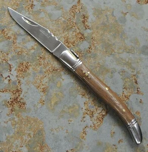 Laguiole Messer Brotzeitmesser Taschenmesser 3Cr13MoV Stahl Holzgriff - Bild 1 von 1