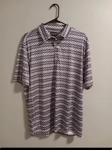 Chase 54 Men's Polo Shirt Short Sleeve Navy Blue Red White Chevron Size Large - Picture 1 of 3