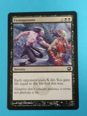 Magic The Gathering  Scars Of Mirrodin 1x EXSANGUINATE Black Uncommon Sorcery NM - Image 1 of 2