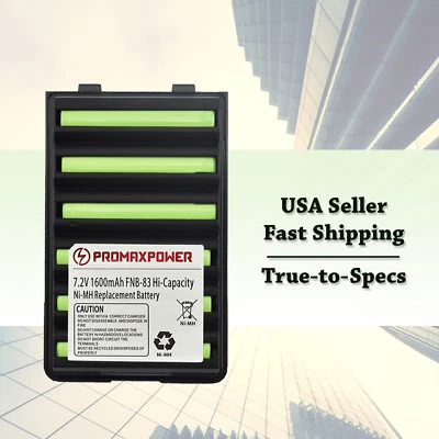 Battery for FNB-83 Vertex & Yaesu FT60, FT-60R, FT-270, VX-170, HX270S (1600mAh) - Image 1 of 4