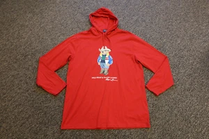 BIG & TALL Polo Ralph Lauren Mens Long Sleeve Polo Bear Hooded T-Shirt - Size LT - Picture 1 of 4