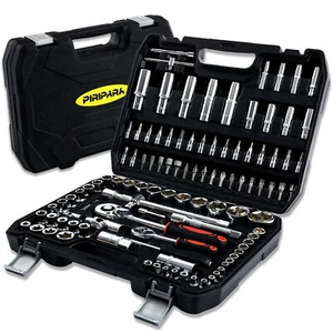 108Pcs Mechanics Tool Set Kit 6-Point Socket Ratchet Wrench Set Repair Tool Case - Picture 1 of 7
