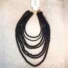 Charming Charlie Multi-strand Black Beaded Necklace - Nwt