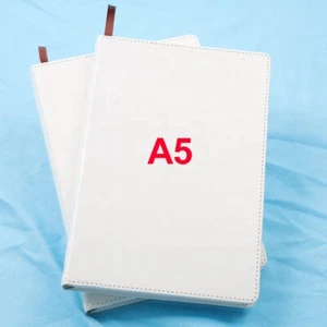 10 x A5 Sublimation PU Leather Plain Note Book Cover White - No Paper Cover Only - Picture 1 of 3