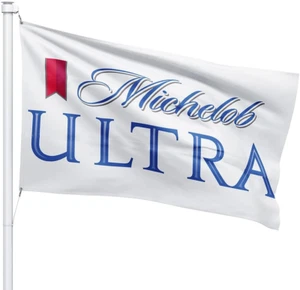 Michelob Ultra Flagge weiß 3 x 5 Fuß Banner - Bild 1 von 12