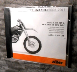 2005-2011 KTM 250 SXF XCF XCFW EXCF Repair Manual CD (B4) - Picture 1 of 1