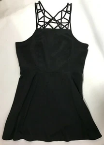 American Eagle Little Black Dress Y2K size 12 black Skater Halloween Sexy Witch - Picture 1 of 5