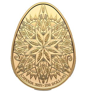 2025 Canada $250 Pysanka Egg - Pure Gold Coin - Picture 1 of 5