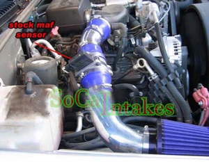 Blue 2pc Air Intake System Kit&Filter For 1996-1999 Chevrolet C1500 5.0L/5.7L V8 - Bild 1 von 1