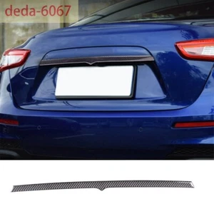 Carbon Fiber Rear Door Trunk Lid Tailgate Strip Trim For Maserati Ghibli 2014-22 - Picture 1 of 9