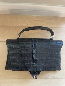 Brigette Romanek Rock Star Black Crocodile Handbag - Picture 1 of 3