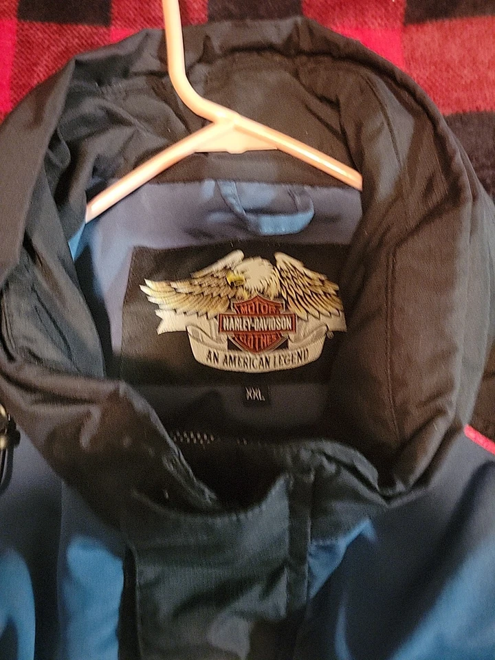 Chaqueta de montar ligera Harley Davidson azul verde Cruiser con capucha talla XXL Foto 1 de 4